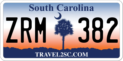 SC license plate ZRM382