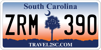 SC license plate ZRM390
