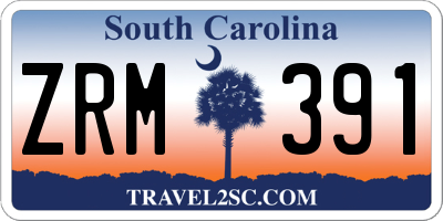 SC license plate ZRM391