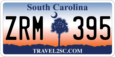 SC license plate ZRM395