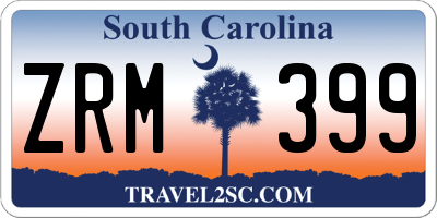 SC license plate ZRM399