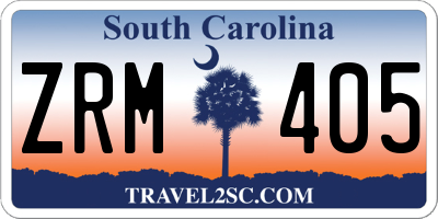 SC license plate ZRM405
