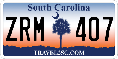 SC license plate ZRM407