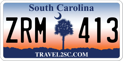 SC license plate ZRM413