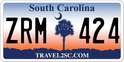 SC license plate ZRM424