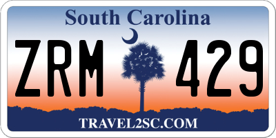 SC license plate ZRM429