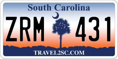 SC license plate ZRM431