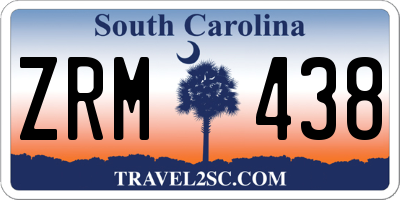 SC license plate ZRM438