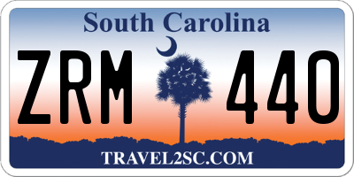 SC license plate ZRM440