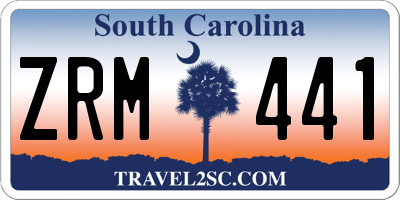 SC license plate ZRM441