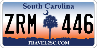 SC license plate ZRM446