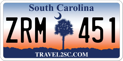 SC license plate ZRM451