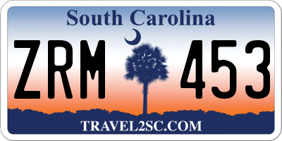 SC license plate ZRM453