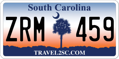 SC license plate ZRM459