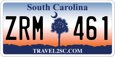 SC license plate ZRM461