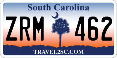 SC license plate ZRM462