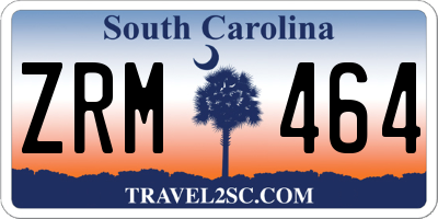 SC license plate ZRM464