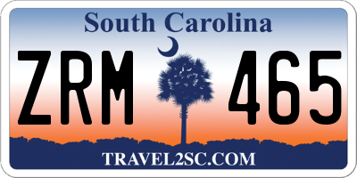 SC license plate ZRM465