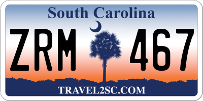 SC license plate ZRM467