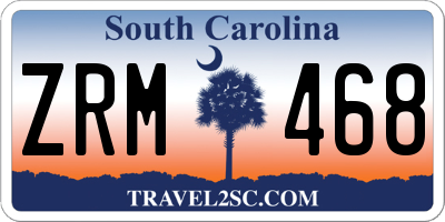 SC license plate ZRM468