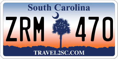 SC license plate ZRM470