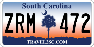 SC license plate ZRM472