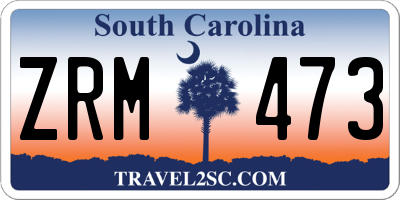 SC license plate ZRM473