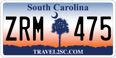 SC license plate ZRM475
