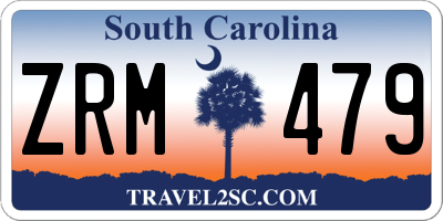 SC license plate ZRM479