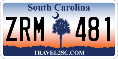 SC license plate ZRM481