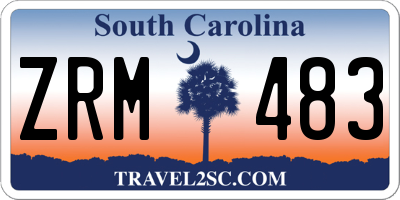 SC license plate ZRM483