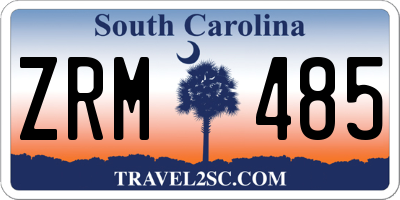 SC license plate ZRM485