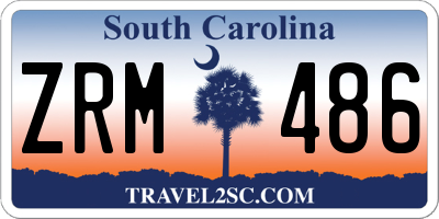SC license plate ZRM486