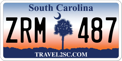 SC license plate ZRM487