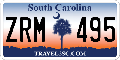 SC license plate ZRM495