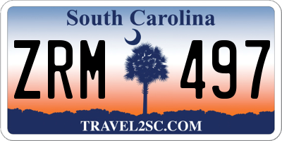 SC license plate ZRM497