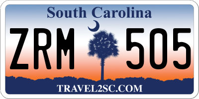 SC license plate ZRM505