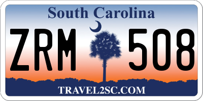 SC license plate ZRM508