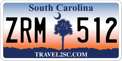SC license plate ZRM512