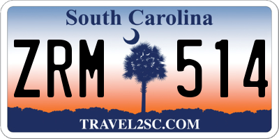SC license plate ZRM514