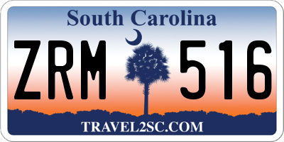SC license plate ZRM516