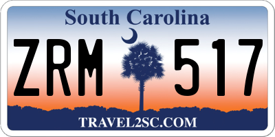 SC license plate ZRM517