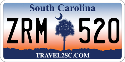 SC license plate ZRM520