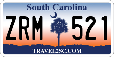 SC license plate ZRM521