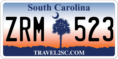 SC license plate ZRM523
