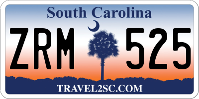SC license plate ZRM525