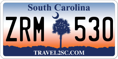 SC license plate ZRM530