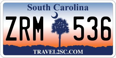 SC license plate ZRM536