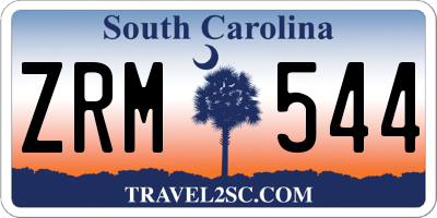 SC license plate ZRM544
