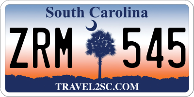 SC license plate ZRM545